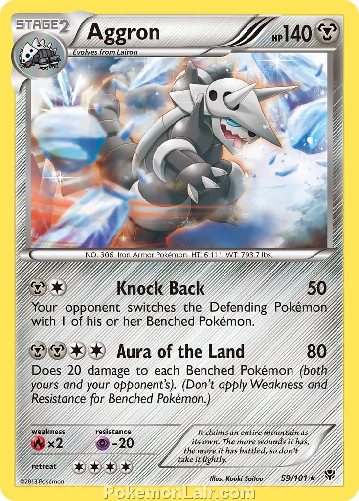 2013 Pokemon Trading Card Game Plasma Blast Price List – 59 Aggron