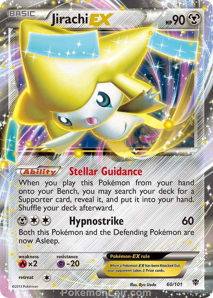 2013 Pokemon Trading Card Game Plasma Blast Price List – 60 Jirachi EX