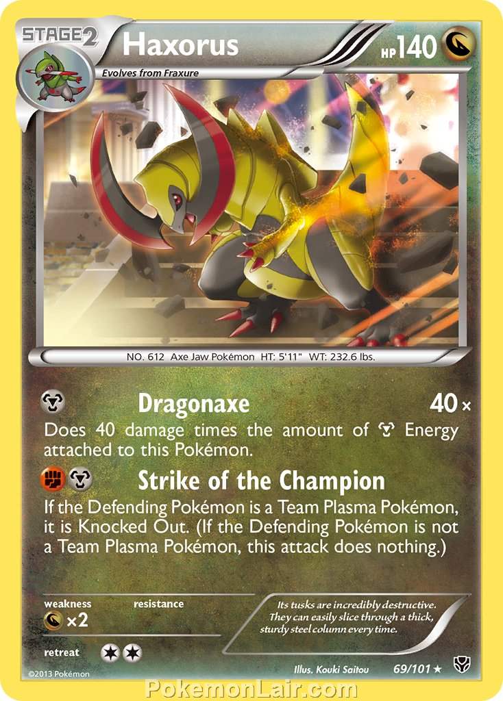 2013 Pokemon Trading Card Game Plasma Blast Price List – 69 Haxorus