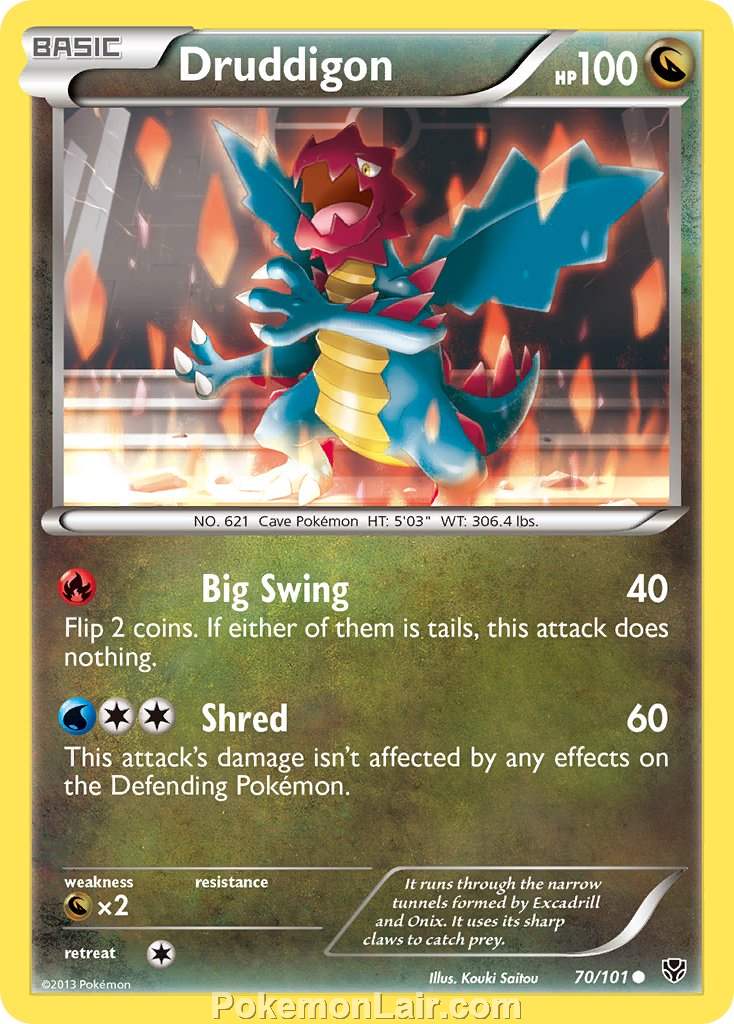 2013 Pokemon Trading Card Game Plasma Blast Price List – 70 Druddigon