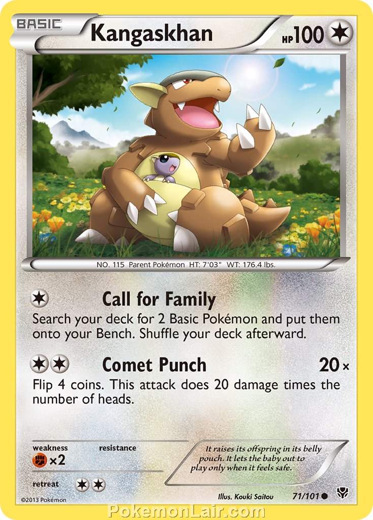 2013 Pokemon Trading Card Game Plasma Blast Price List – 71 Kangaskhan