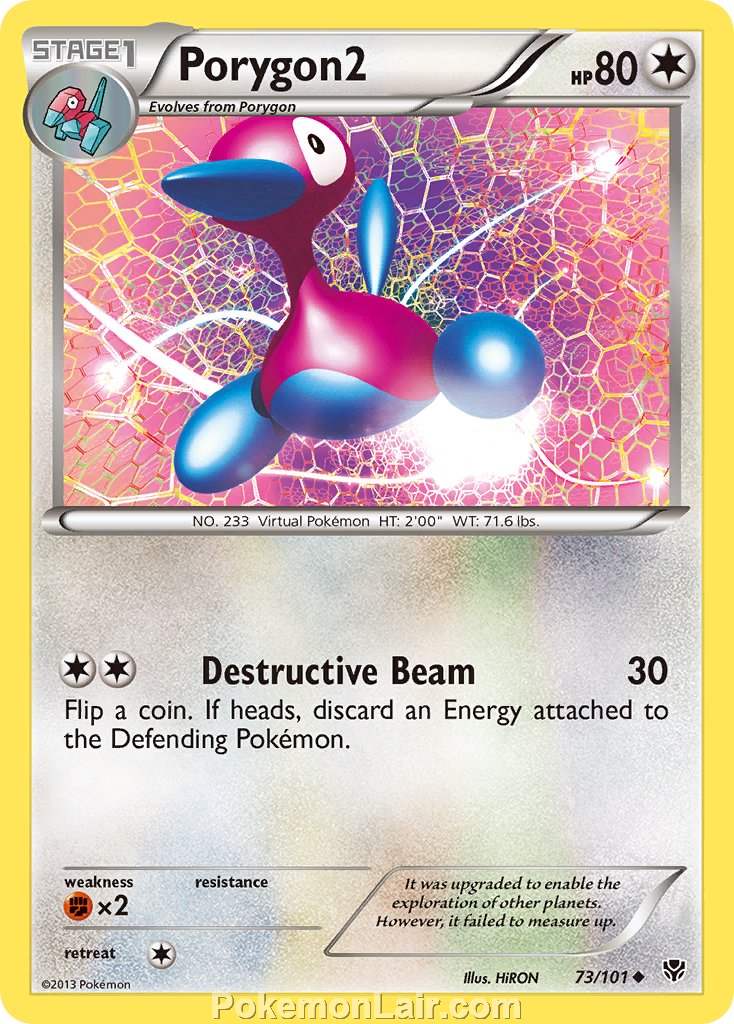 2013 Pokemon Trading Card Game Plasma Blast Price List – 73 Porygon 2