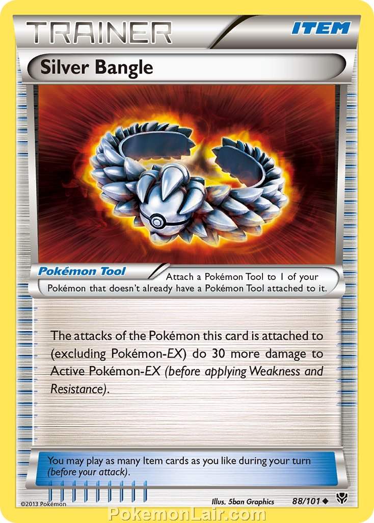 2013 Pokemon Trading Card Game Plasma Blast Price List – 88 Silver Bangle