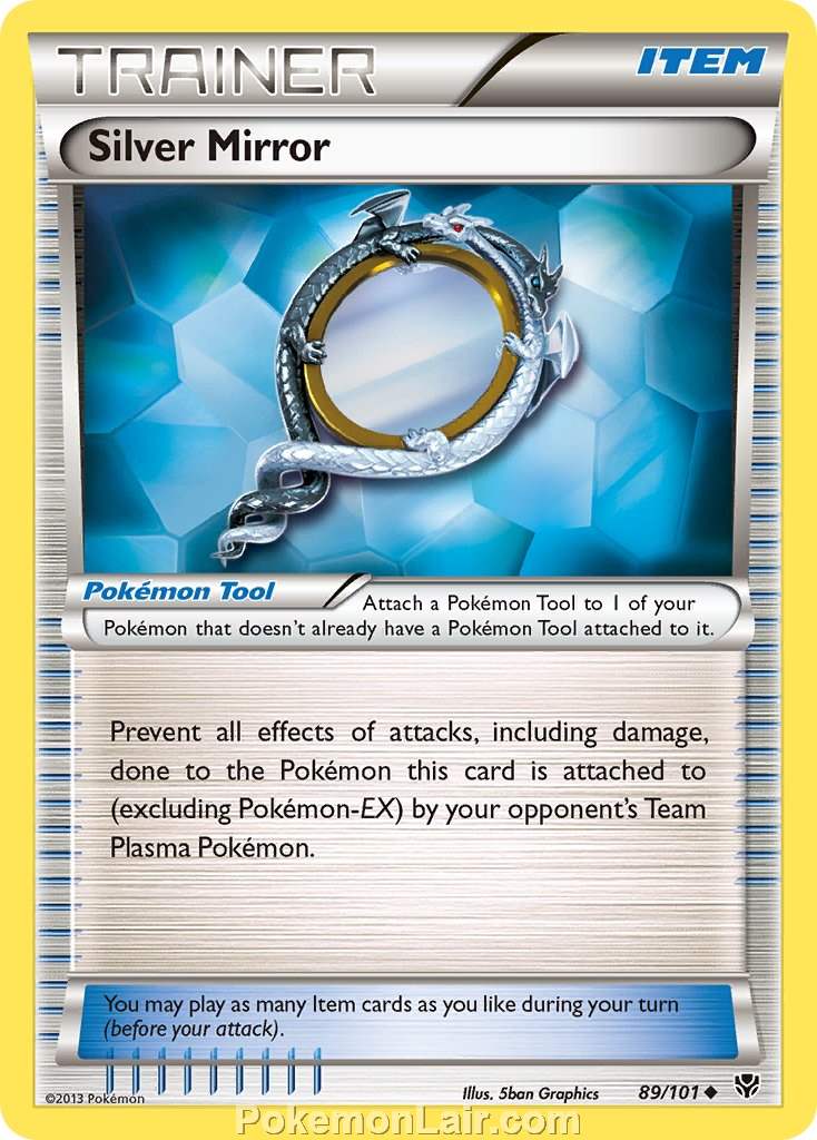 2013 Pokemon Trading Card Game Plasma Blast Price List – 89 Silver Mirror
