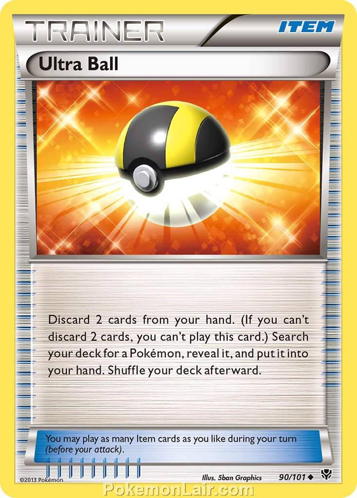 2013 Pokemon Trading Card Game Plasma Blast Price List – 90 Ultra Ball