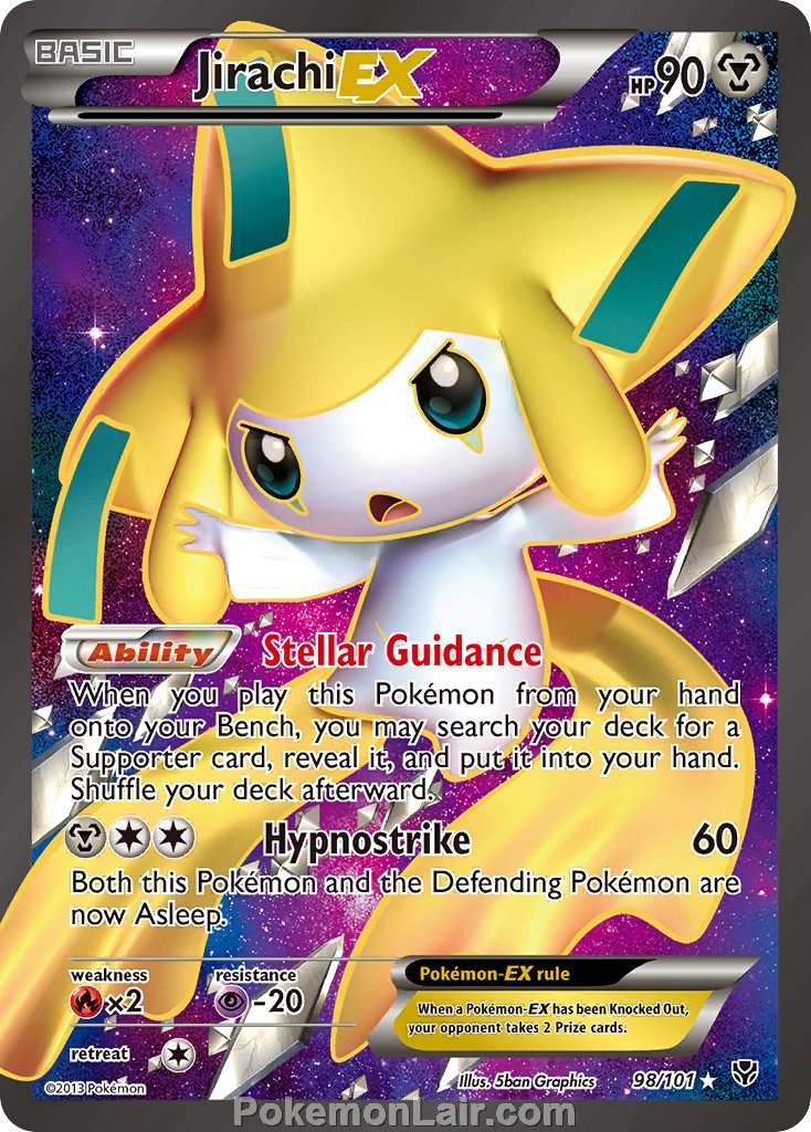 2013 Pokemon Trading Card Game Plasma Blast Price List – 98 Jirachi EX