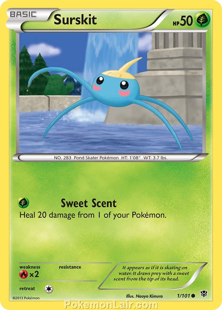 2013 Pokemon Trading Card Game Plasma Blast Set – 01 Surskit