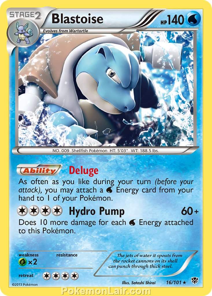 2013 Pokemon Trading Card Game Plasma Blast Set – 16 Blastoise