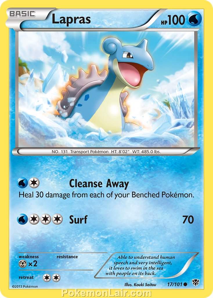 2013 Pokemon Trading Card Game Plasma Blast Set – 17 Lapras