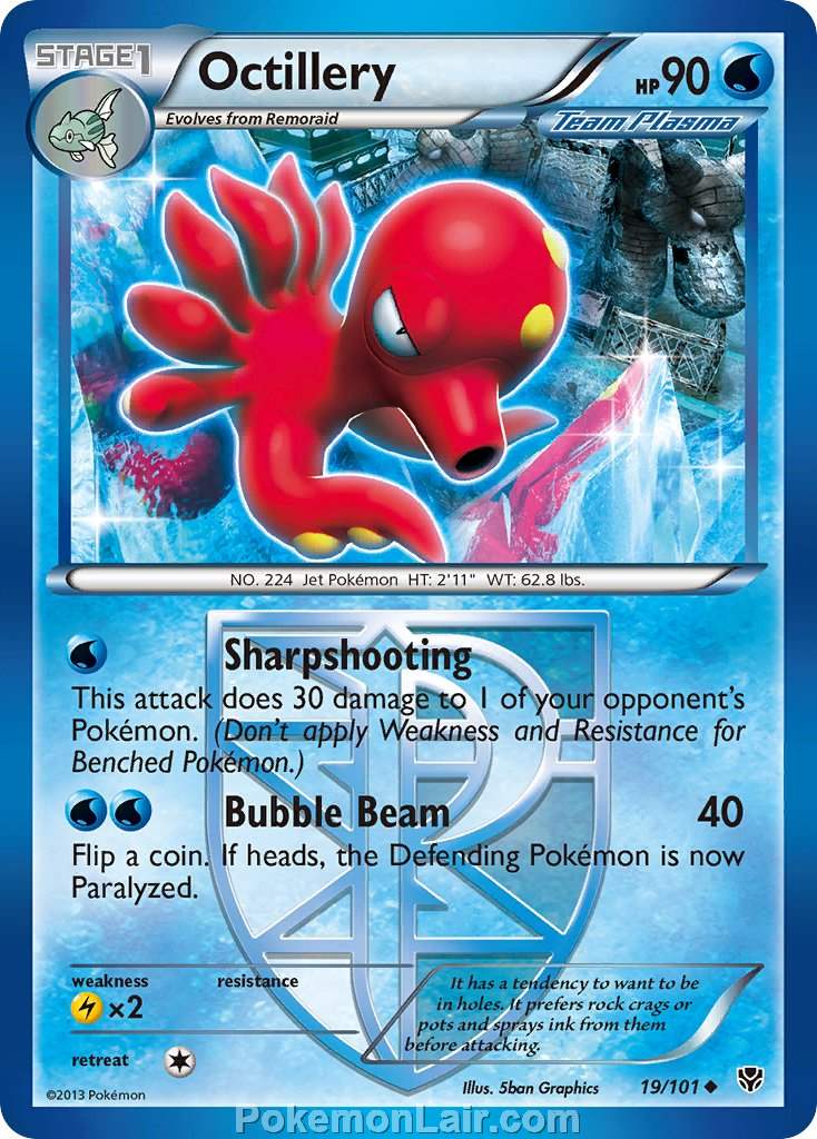 2013 Pokemon Trading Card Game Plasma Blast Set – 19 Octillery