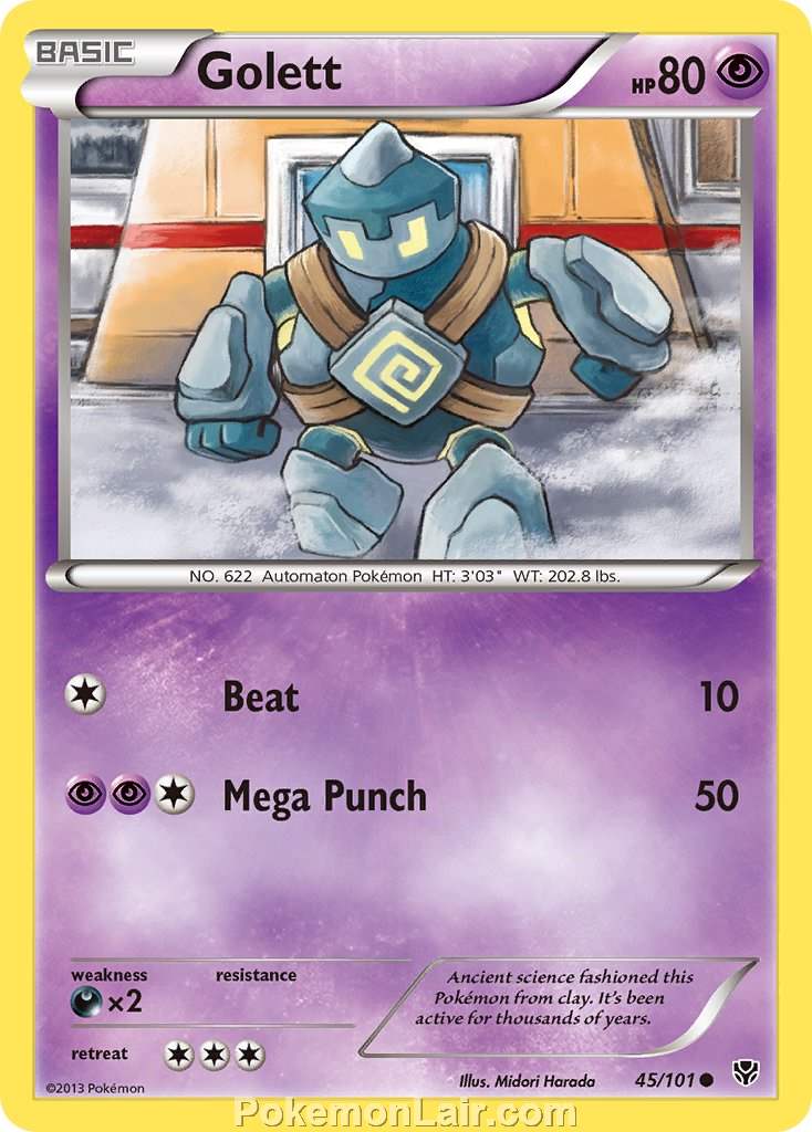 2013 Pokemon Trading Card Game Plasma Blast Set – 45 Golett