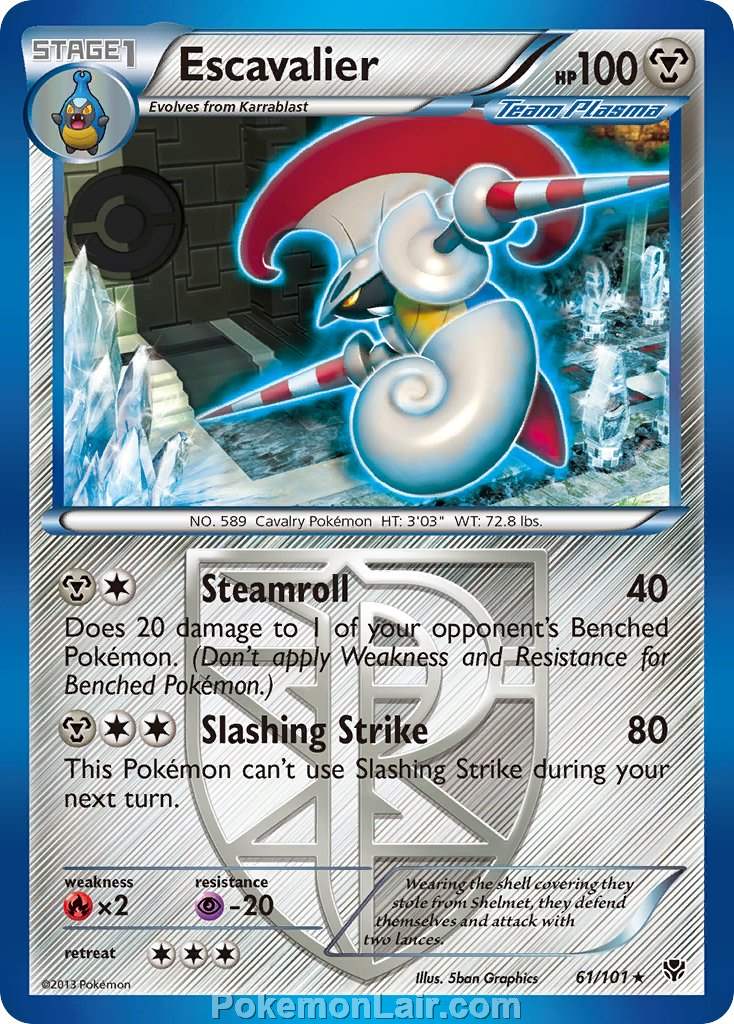 2013 Pokemon Trading Card Game Plasma Blast Set – 61 Escavalier