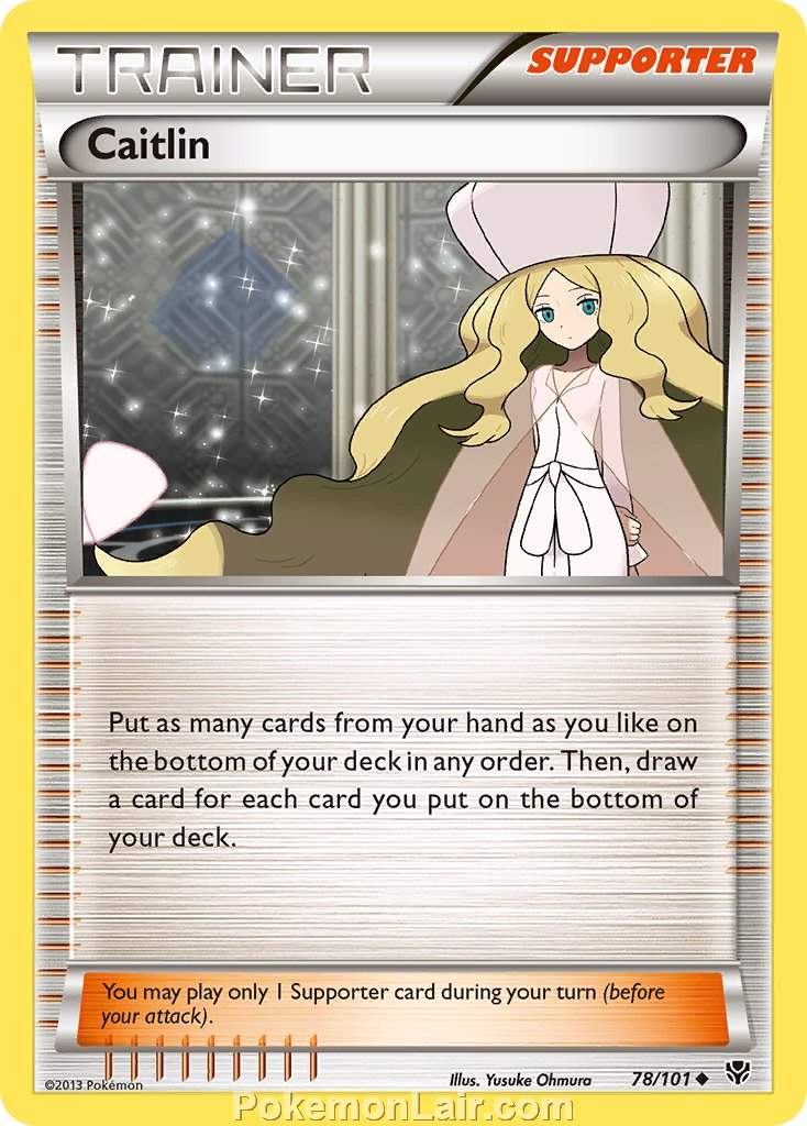 2013 Pokemon Trading Card Game Plasma Blast Set – 78 Caitlin