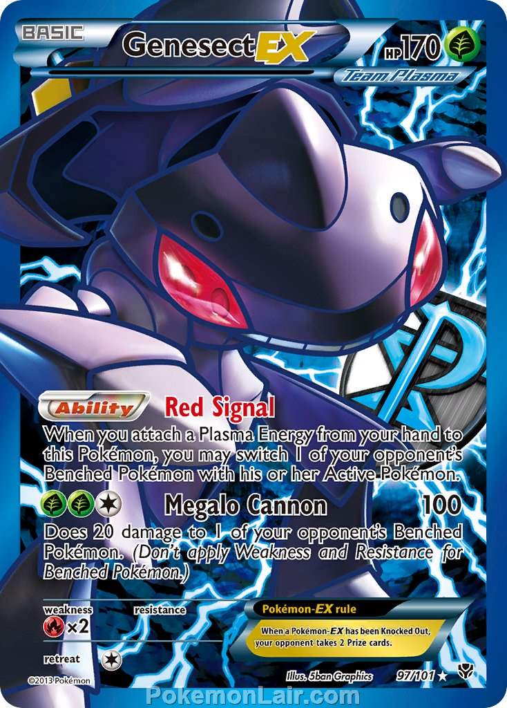 2013 Pokemon Trading Card Game Plasma Blast Set – 97 Genesect EX