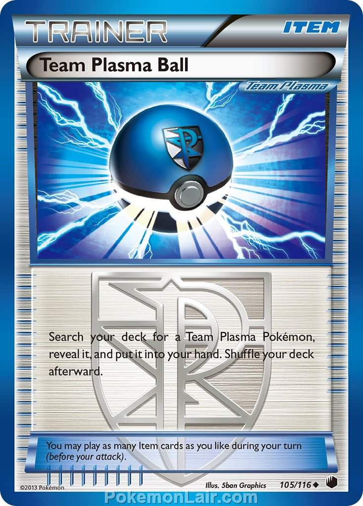 2013 Pokemon Trading Card Game Plasma Freeze Price List – 105 Team Plasma Ball