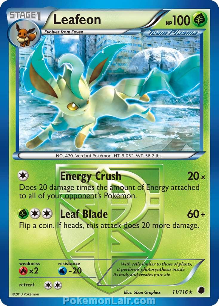 2013 Pokemon Trading Card Game Plasma Freeze Price List – 11 Leafeon