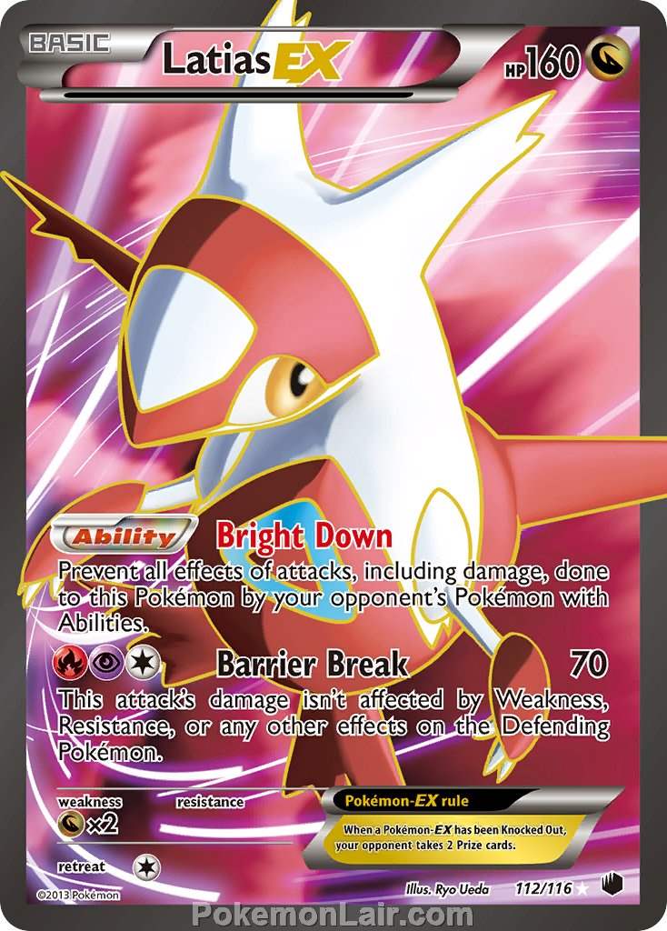 2013 Pokemon Trading Card Game Plasma Freeze Price List – 112 Latias EX