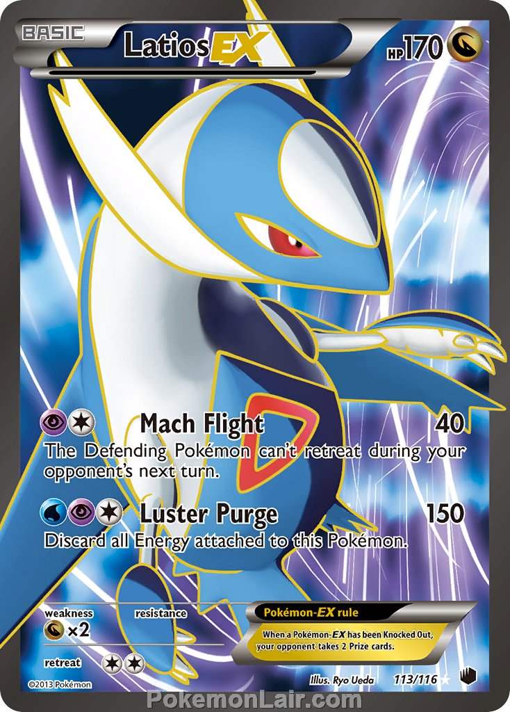 2013 Pokemon Trading Card Game Plasma Freeze Price List – 113 Latios EX