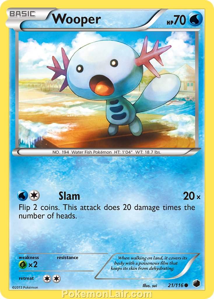 2013 Pokemon Trading Card Game Plasma Freeze Price List – 21 Wooper