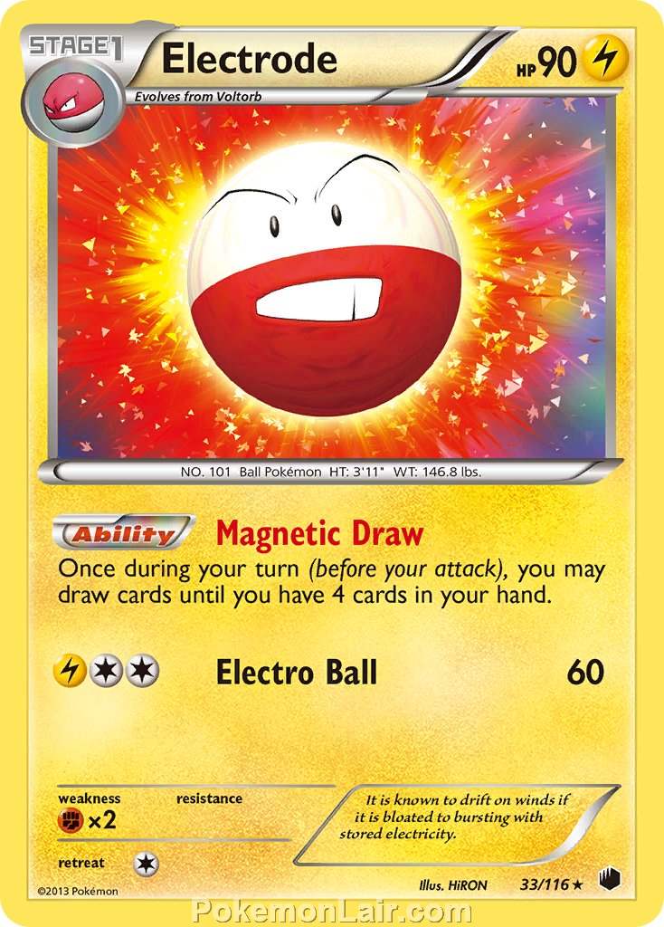 2013 Pokemon Trading Card Game Plasma Freeze Price List – 33 Electrode