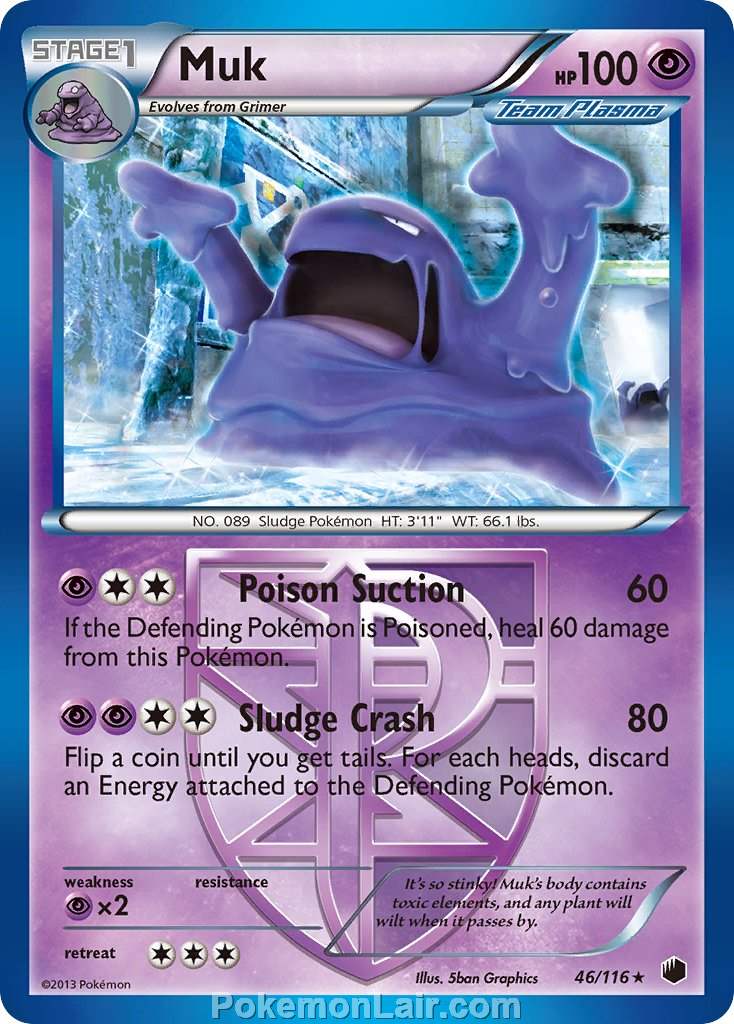 2013 Pokemon Trading Card Game Plasma Freeze Price List – 46 Muk