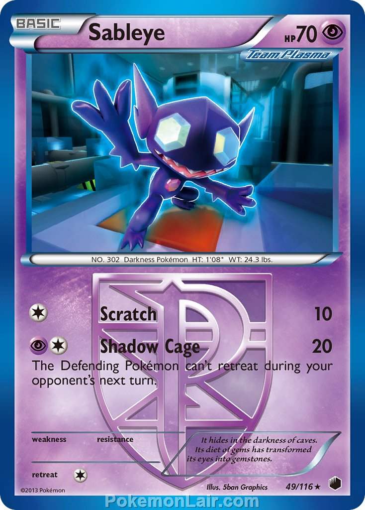 2013 Pokemon Trading Card Game Plasma Freeze Price List – 49 Sableye