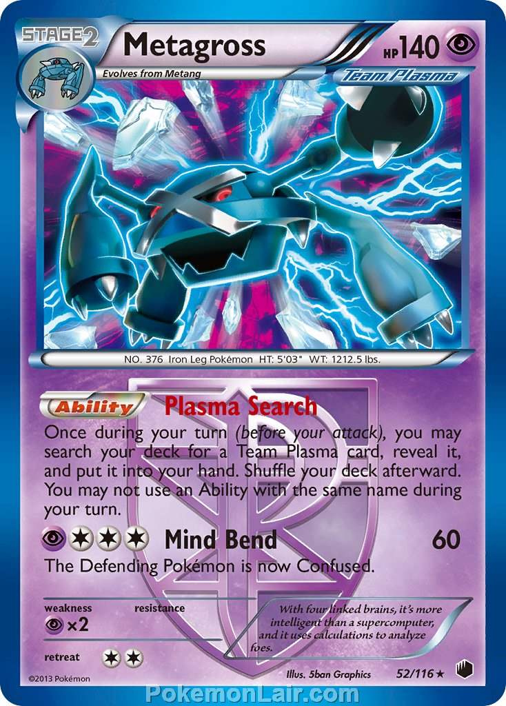 2013 Pokemon Trading Card Game Plasma Freeze Price List – 52 Metagross