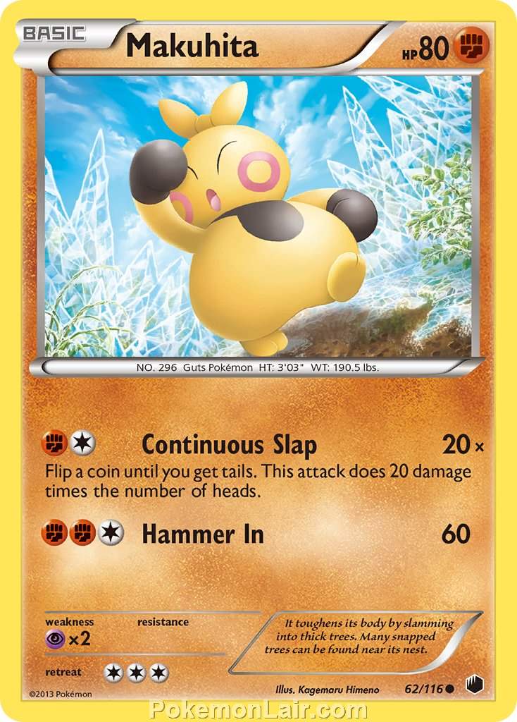 2013 Pokemon Trading Card Game Plasma Freeze Price List – 62 Makuhita