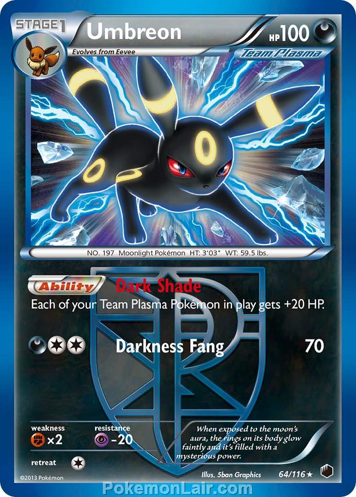 2013 Pokemon Trading Card Game Plasma Freeze Price List – 64 Umbreon