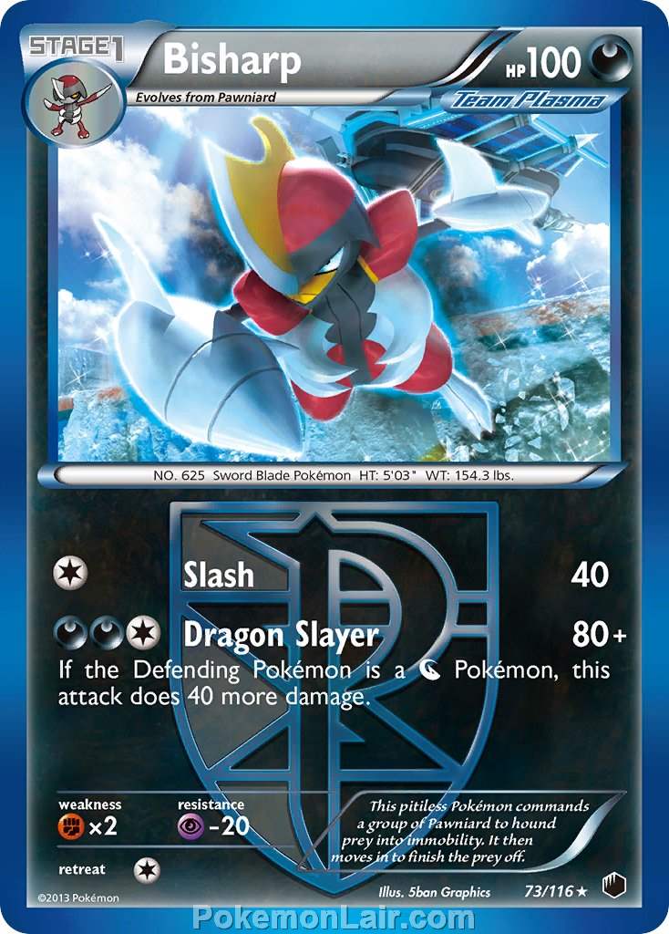 2013 Pokemon Trading Card Game Plasma Freeze Price List – 73 Bisharp