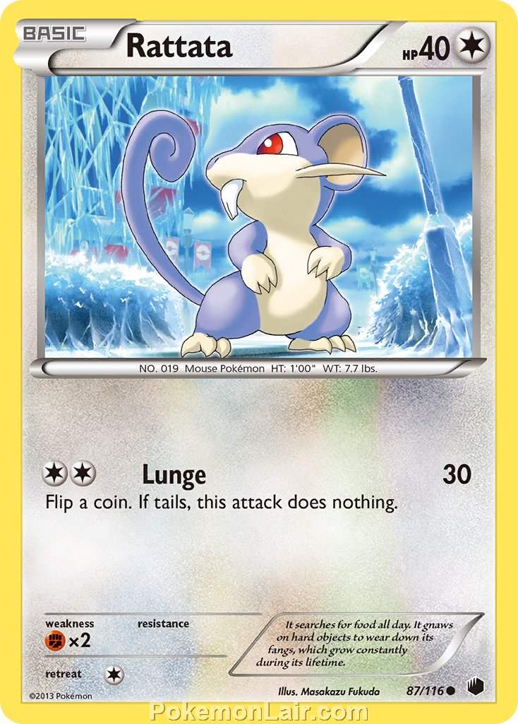 2013 Pokemon Trading Card Game Plasma Freeze Price List – 87 Rattata