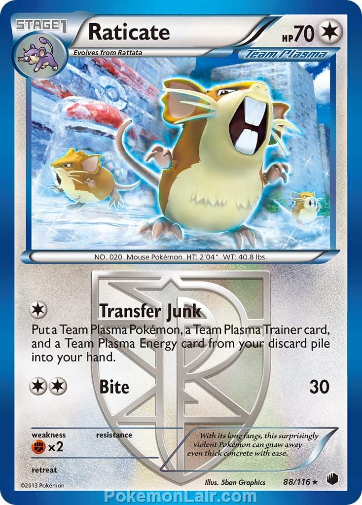 2013 Pokemon Trading Card Game Plasma Freeze Price List – 88 Raticate