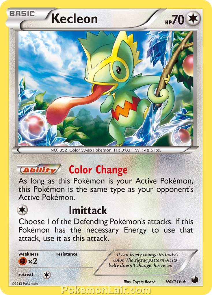 2013 Pokemon Trading Card Game Plasma Freeze Price List – 94 Kecleon