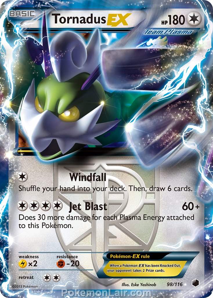 2013 Pokemon Trading Card Game Plasma Freeze Price List – 98 Tornadus EX