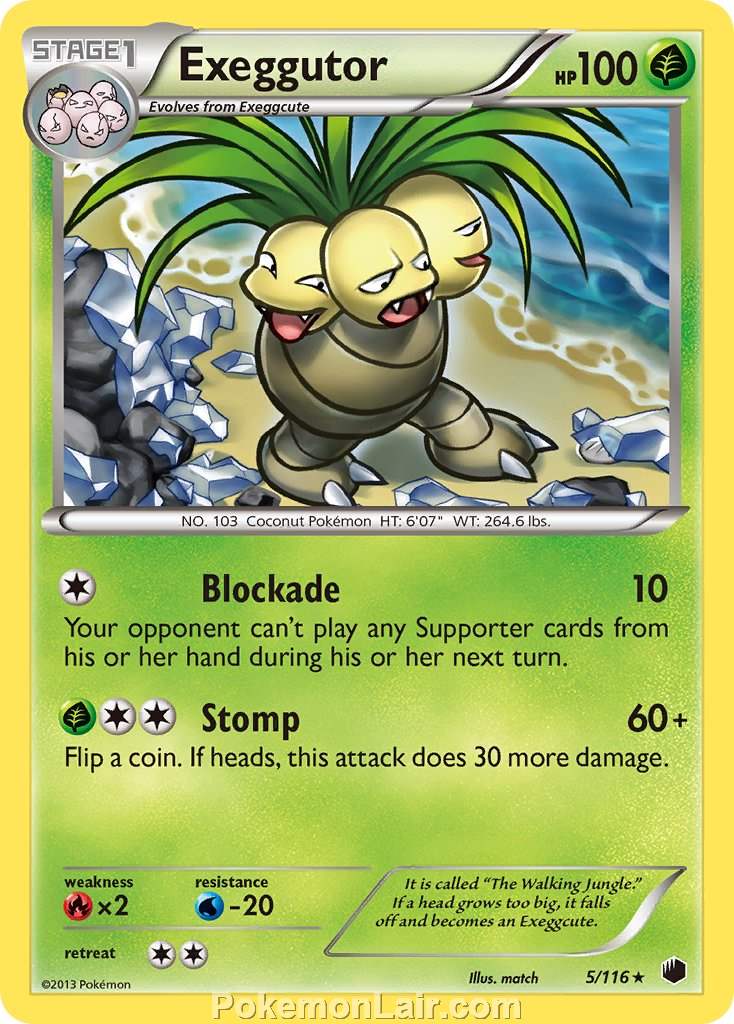 2013 Pokemon Trading Card Game Plasma Freeze Set – 05 Exeggutor