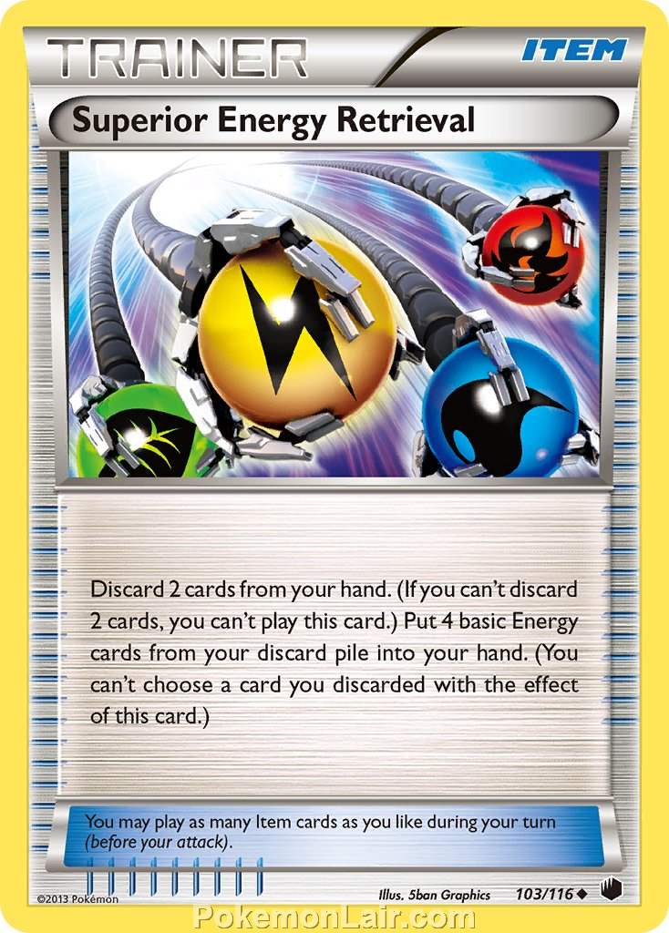 2013 Pokemon Trading Card Game Plasma Freeze Set – 103 Superior Energy Retrieval