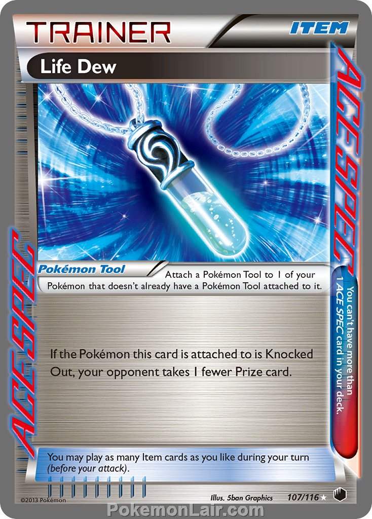 2013 Pokemon Trading Card Game Plasma Freeze Set – 107 Life Dew