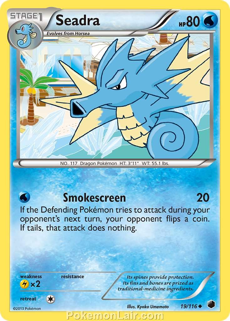 2013 Pokemon Trading Card Game Plasma Freeze Set – 19 Seadra