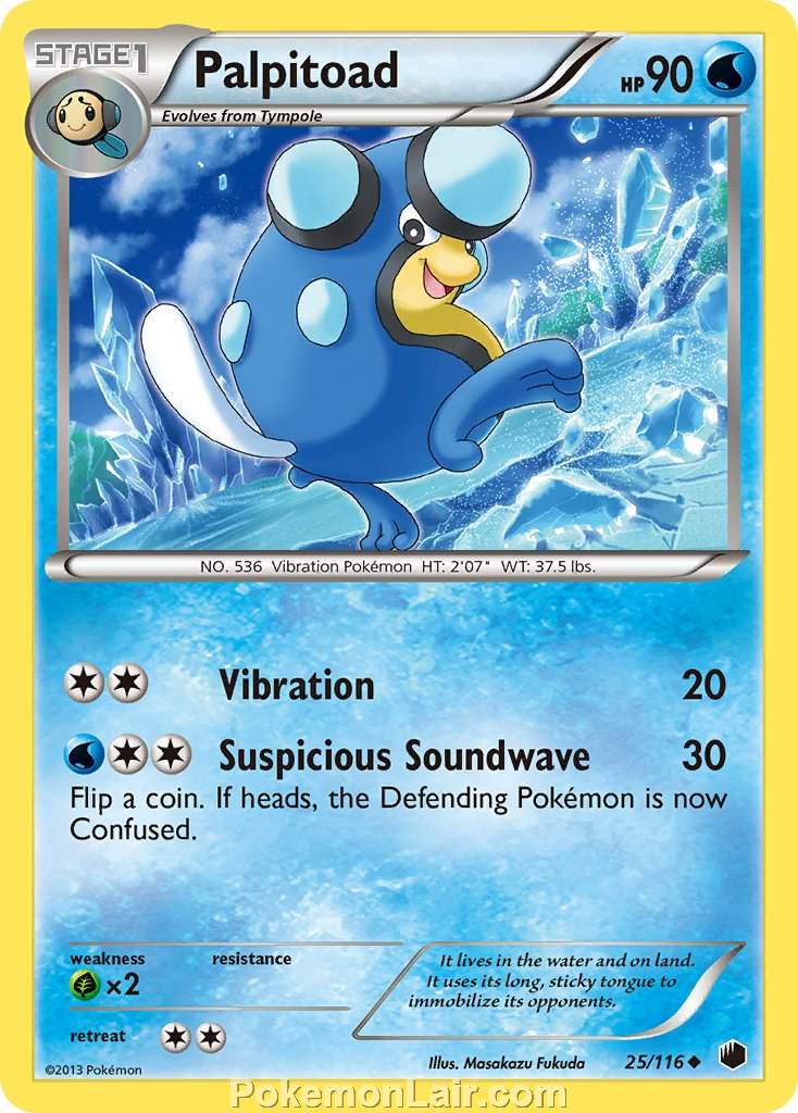 2013 Pokemon Trading Card Game Plasma Freeze Set – 25 Palpitoad