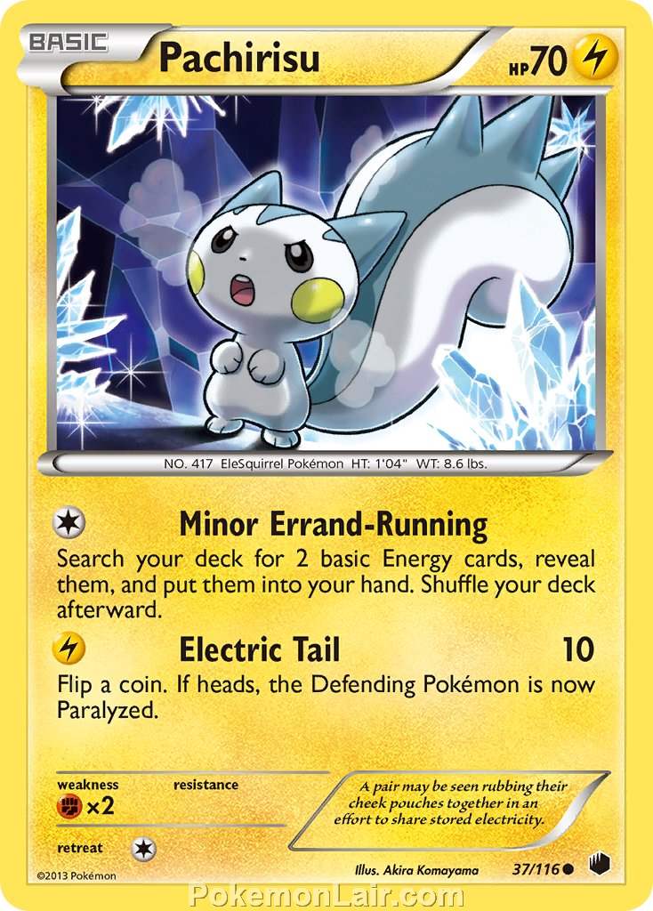 2013 Pokemon Trading Card Game Plasma Freeze Set – 37 Pachirisu