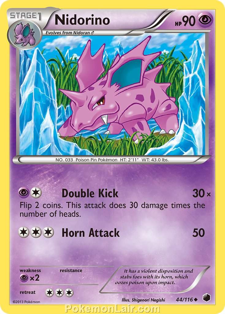 2013 Pokemon Trading Card Game Plasma Freeze Set – 44 Nidorino