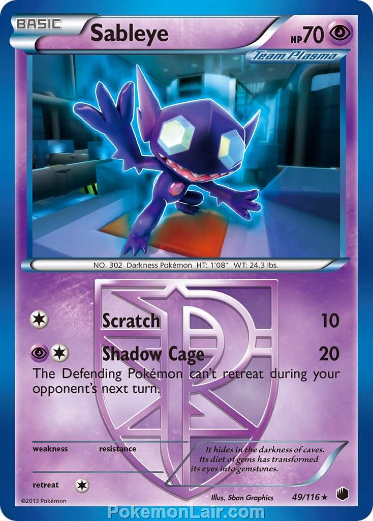 2013 Pokemon Trading Card Game Plasma Freeze Set – 49 Sableye
