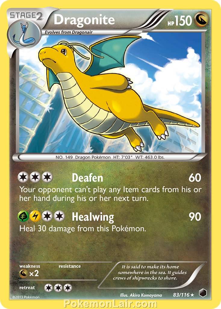 2013 Pokemon Trading Card Game Plasma Freeze Set – 83 Dragonite