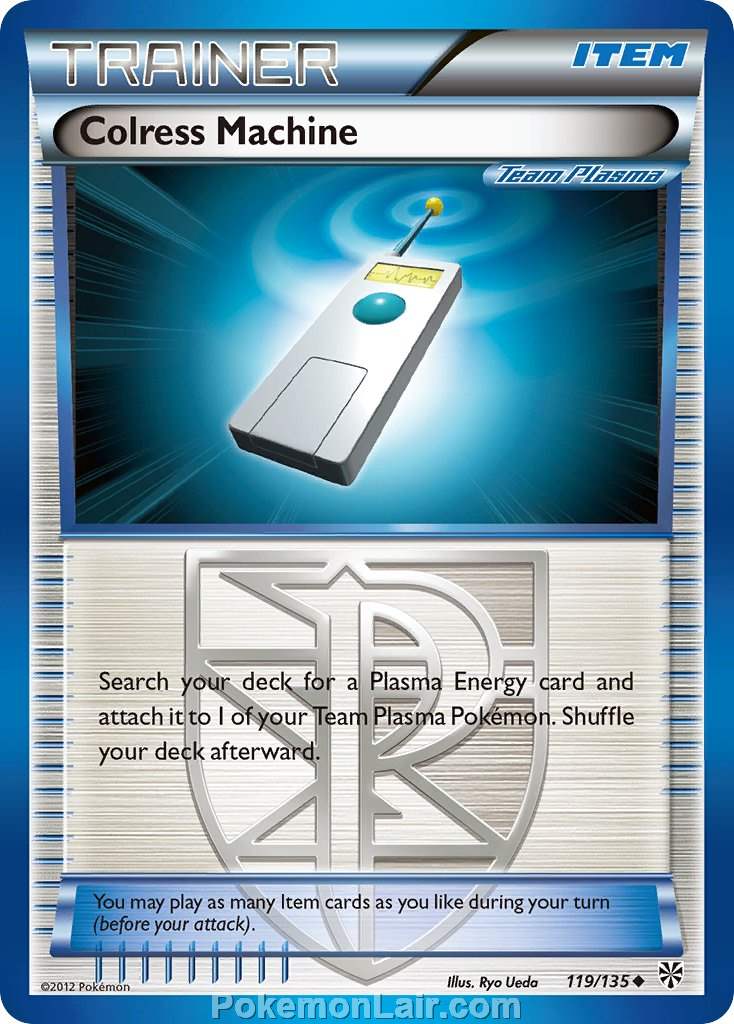 2013 Pokemon Trading Card Game Plasma Storm Price List – 119 Colress Machine