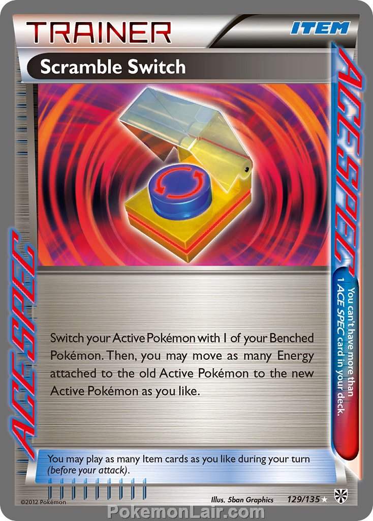 2013 Pokemon Trading Card Game Plasma Storm Price List – 129 Scramble Switch