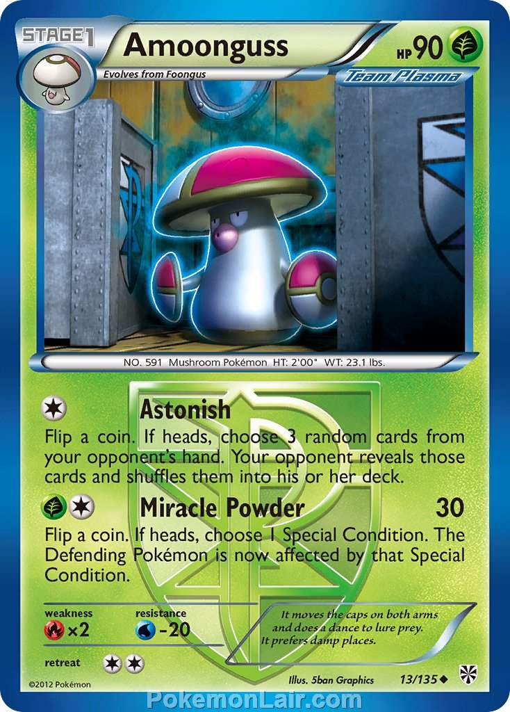 2013 Pokemon Trading Card Game Plasma Storm Price List – 13 Amoonguss