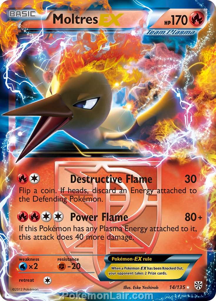 2013 Pokemon Trading Card Game Plasma Storm Price List – 14 Moltres EX