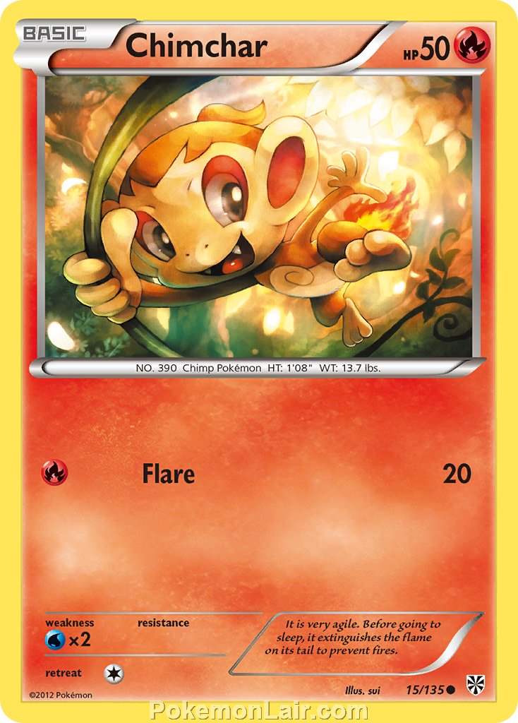 2013 Pokemon Trading Card Game Plasma Storm Price List – 15 Chimchar