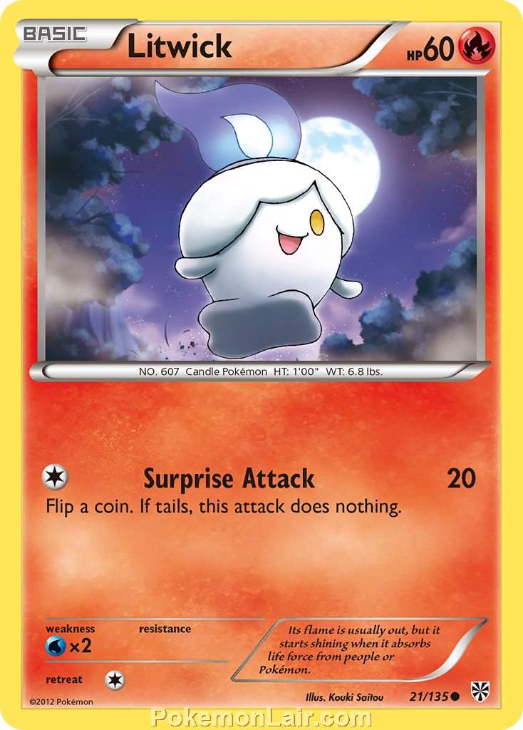 2013 Pokemon Trading Card Game Plasma Storm Price List – 21 Litwick