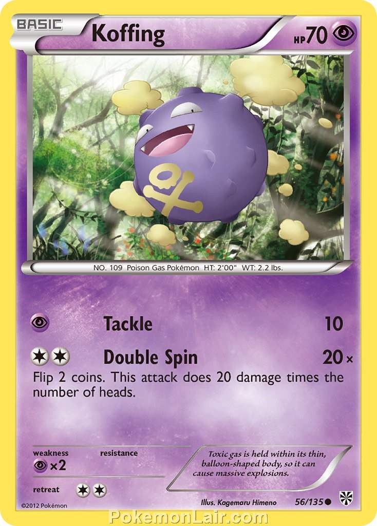 2013 Pokemon Trading Card Game Plasma Storm Price List – 56 Koffing